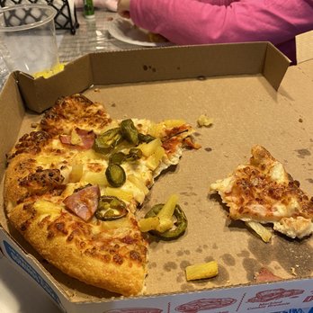 Domino's Pizza - Pizza after I attempt to cut a slide off - Pizza Near Me - Woods Cross, Utah