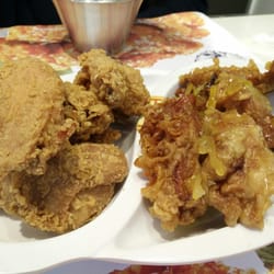 BBQ Chicken Premium Chicken - Olive fried chicken (left),Citrus fried chicken (right)
