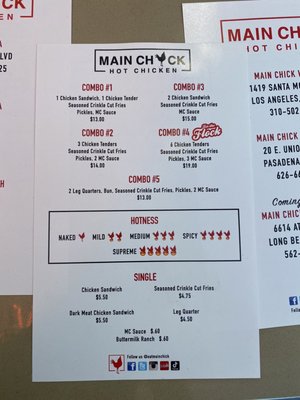 Menu photo 8 Main Chick Hot Chicken Pasadena, CA Menu photo 8 Main Chick Hot Chicken Pasadena, CA