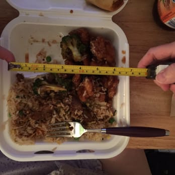 Panda Express - Actual measurement of container given for take-out. - Chinese Near Me - Webster, Texas Panda Express - Actual measurement of container given for take-out. - Chinese Near Me - Webster, Texas