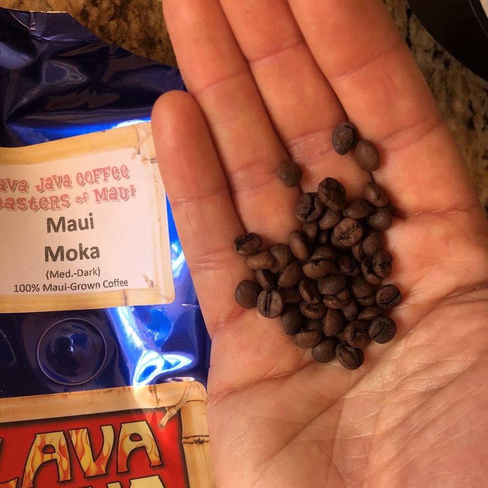 Lava Java Coffee Roasters of Maui - Maui Moka, best bean. Like the size of little BBs. Yum. - Coffee & Tea Near Me - Kihei, Hawaii Lava Java Coffee Roasters of Maui - Maui Moka, best bean. Like the size of little BBs. Yum. - Coffee & Tea Near Me - Kihei, Hawaii