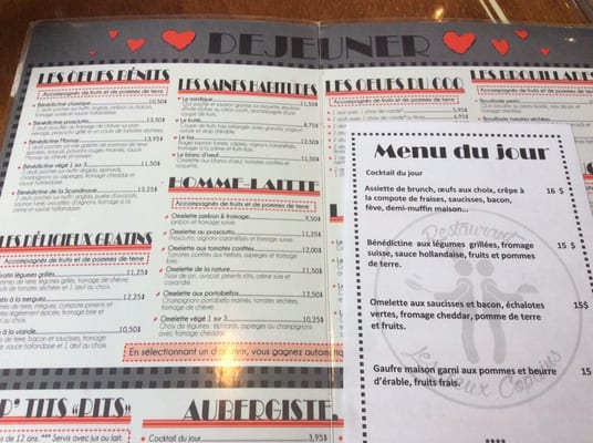 Menu photo 2 Les Deux Copains Montreal, QC Menu photo 2 Les Deux Copains Montreal, QC