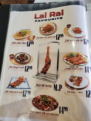 Menu photo 7 ch Tràm Chim Garden Grove, CA