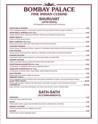 Menu photo 7 Bombay Palace Restaurant Nashville, TN
