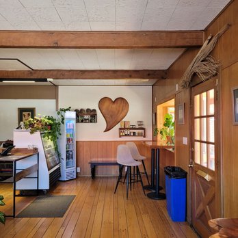 Lost Coast Market - Inside half of the space with a big wooden heart. - Delis Near Me - Garberville, California Lost Coast Market - Inside half of the space with a big wooden heart. - Delis Near Me - Garberville, California