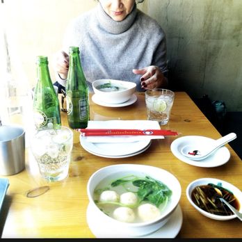 Petite Dumpling - C1. Pork Soup Dumpling and Fish Balls & Spinach soup - Dim Sum Near Me - Brooklyn, New York