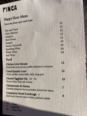 Menu photo 6 Finca San Diego, CA