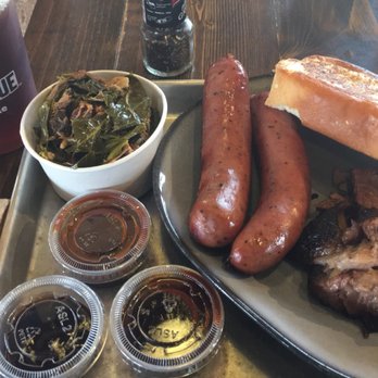 City Barbeque - Sausage and Brisket with some Pulled Pork Collard Greens! - Barbeque Near Me - Indianapolis, Indiana