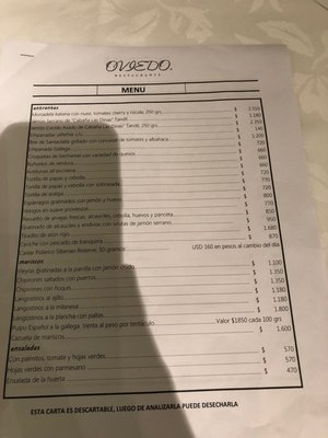 Menu photo 6 Oviedo Restaurante Buenos Aires, C