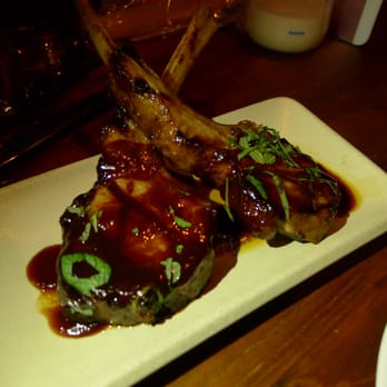 ZuZu - Colorado Lamb Chops with Moroccan Barbeque Glaze, Mint & Curry Oil - Tapas Bars Near Me - Napa, California