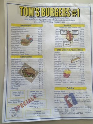 Menu photo 1 Toms Burgers Bell Gardens, CA Menu photo 1 Toms Burgers Bell Gardens, CA