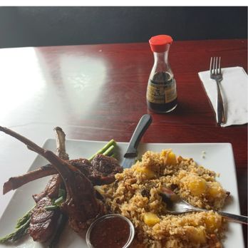 Sriracha Thai Bistro & Oyster Bar - Lamb chops and pineapple fried rice! - Seafood Near Me - Moline, Illinois Sriracha Thai Bistro & Oyster Bar - Lamb chops and pineapple fried rice! - Seafood Near Me - Moline, Illinois