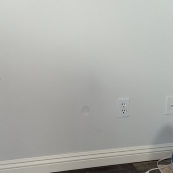 Sams Construction Handyman Service - Before Picture. We had a hole and smaller dent on the lower right side. - Drywall Installation & Repair Near Me - La Quinta , California Sams Construction Handyman Service - Before Picture. We had a hole and smaller dent on the lower right side. - Drywall Installation & Repair Near Me - La Quinta , California