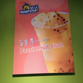 Kung Fu Tea - Passionfruit slush - Coffee & Tea Near Me - Chicago, Illinois Kung Fu Tea - Passionfruit slush - Coffee & Tea Near Me - Chicago, Illinois
