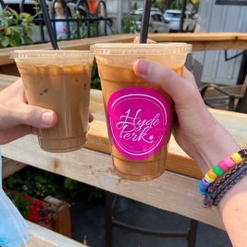 Hyde Perk Coffee House - 20oz coconut milk latte + 16oz oat milk vanilla latte - Coffee & Tea Near Me - Boise, Idaho Hyde Perk Coffee House - 20oz coconut milk latte + 16oz oat milk vanilla latte - Coffee & Tea Near Me - Boise, Idaho