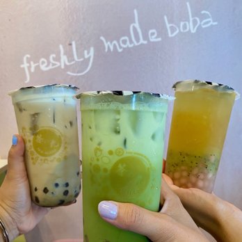 Tea Maru - Maru milk, Uji matcha latte, Kiwi - Bubble Tea Near Me - San Gabriel, California