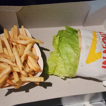 In-N-Out Burger - Double Burger protein style with fries = yum! :) - Fast Food Near Me - Tujunga, California