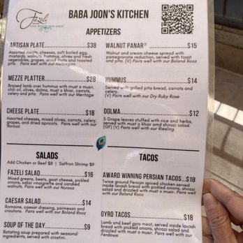 Fazeli Cellars Winery - Lunch menu - Wineries Near Me - Temecula, California