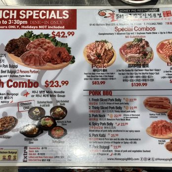 Honey Pig BBQ - Menu - Korean Near Me - Houston, Texas
