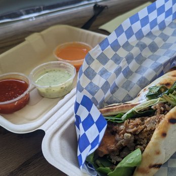 The Bite - Really good lamb & beef gyro + 3 yummy souces - Mediterranean Near Me - San Francisco, California The Bite - Really good lamb & beef gyro + 3 yummy souces - Mediterranean Near Me - San Francisco, California