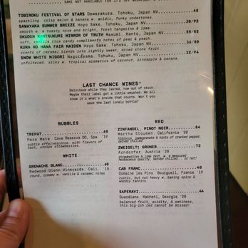 Jackrabbit Filly - Sake and wine list - Chinese Near Me - North Charleston, South Carolina