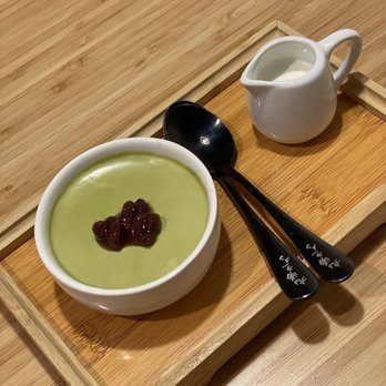 Kyuramen - Cherry Hill - Matcha Pudding with Red Bean - Ramen Near Me - Cherry Hill, New Jersey