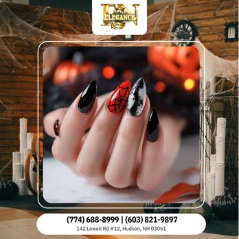 Elegance Nails & Spa - Your Halloween look isn't complete without a spooky nails  Book your appointment before it's too late! - Nail Salons Near Me - Hudson, New Hampshire