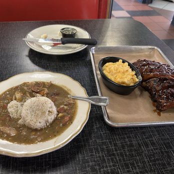 Lucille's Smokehouse Bar-B-Que - Lunch gumbo (terrific) baby back ribs (also terrific) and surprisingly excellent Mac and cheese!! - Barbeque Near Me - Henderson, Nevada Lucille's Smokehouse Bar-B-Que - Lunch gumbo (terrific) baby back ribs (also terrific) and surprisingly excellent Mac and cheese!! - Barbeque Near Me - Henderson, Nevada