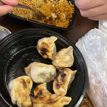 Great Wall Chinese Restaurant - 8 Pork Dumplings & Chicken Chow Mein Combination Plate - Chinese Near Me - Chicago, Illinois Great Wall Chinese Restaurant - 8 Pork Dumplings & Chicken Chow Mein Combination Plate - Chinese Near Me - Chicago, Illinois
