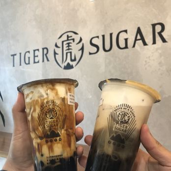 Tiger Sugar - Brown sugar boba with cream mousse and Brown sugar black tea with Boba - Bubble Tea Near Me - New York, New York Tiger Sugar - Brown sugar boba with cream mousse and Brown sugar black tea with Boba - Bubble Tea Near Me - New York, New York