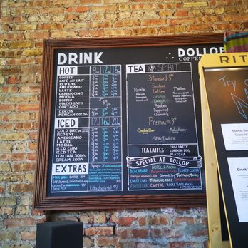 Dollop Coffee - Current Menu - Coffee & Tea Near Me - Chicago, Illinois