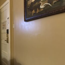 Door has room to add drywall and frame for noise. Door has room to add drywall and frame for noise.