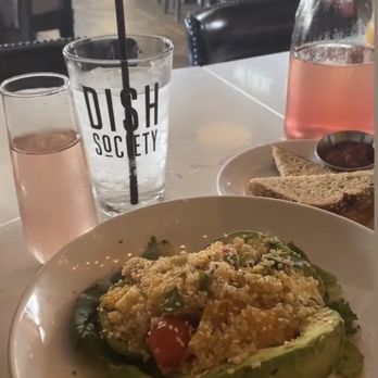 Dish Society - Half Quinoa Stuffed Avocado** - Breakfast & Brunch Near Me - Houston, Texas Dish Society - Half Quinoa Stuffed Avocado** - Breakfast & Brunch Near Me - Houston, Texas