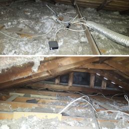 Old nasty insulation. I can't believe I had my family living and breathing air under all this! Old nasty insulation. I can't believe I had my family living and breathing air under all this!