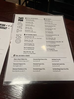 Menu photo 1 Two Stones Pub Kennett Square, PA