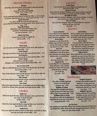 Menu photo 2 Vallartas Mexican Grill Park Rapids, MN