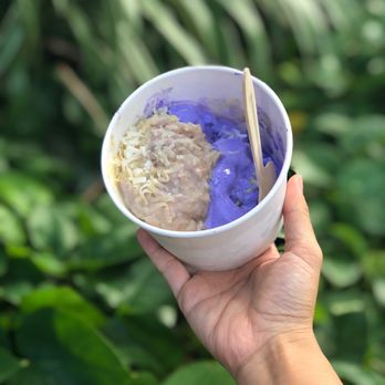Kalo Bombs - Pa'i'ai bomb with ube ice cream - Ice Cream & Frozen Yogurt Near Me - Waianae, Hawaii
