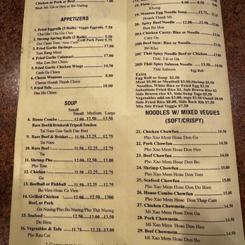 Pho Thanh Binh - Menu - Vietnamese Near Me - San Clemente, California