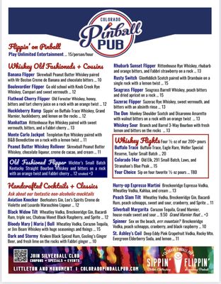 Menu photo 6 Colorado Pinball Pub Littleton, CO