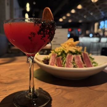 Eureka! - Floor is Lava and Ahí tuna Seared Ahi Salad - American Near Me - Aliso Viejo, California Eureka! - Floor is Lava and Ahí tuna Seared Ahi Salad - American Near Me - Aliso Viejo, California