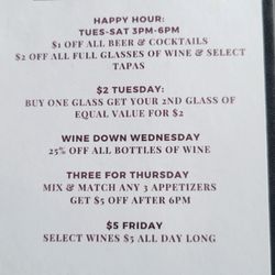 Cloud Wine - Daily specials