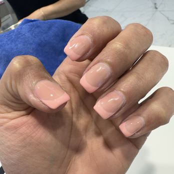 Onyx Nails - Acrylic colored French tip - Nail Salons Near Me - National City, California