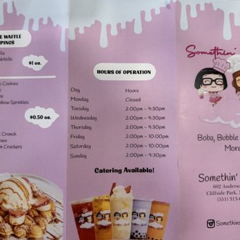 Somethin Sweet Boba - Menu - Desserts Near Me - Cliffside Park, New Jersey Somethin Sweet Boba - Menu - Desserts Near Me - Cliffside Park, New Jersey