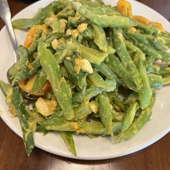 Looking For Chai - Bitter Melon with Salty Eggs (Sep'25) - looks good but undercooked. Tasted raw, not ripe and was not bitter at all. Recooked at home. - Taiwanese Near Me - Bellevue, Washington Looking For Chai - Bitter Melon with Salty Eggs (Sep'25) - looks good but undercooked. Tasted raw, not ripe and was not bitter at all. Recooked at home. - Taiwanese Near Me - Bellevue, Washington