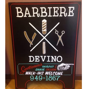 Barbiere Devino - A frame sign - Barbers Near Me - Boise, Idaho Barbiere Devino - A frame sign - Barbers Near Me - Boise, Idaho