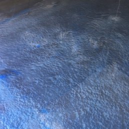 a blue epoxy coating