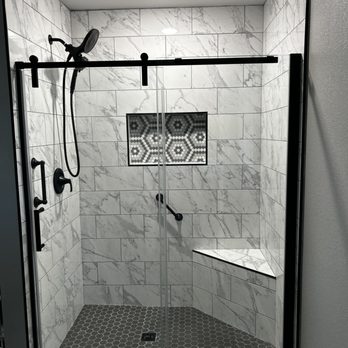 Re-Bath - This was the beautiful tile shower I got. - Kitchen & Bath Near Me - Altamonte Springs, Florida