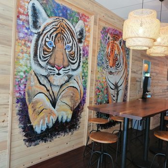 Tiger Tea House - Mural inside - Bubble Tea Near Me - Hanford, California Tiger Tea House - Mural inside - Bubble Tea Near Me - Hanford, California