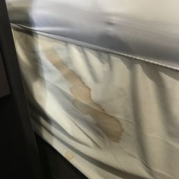 Stain on sheet  there at check in
