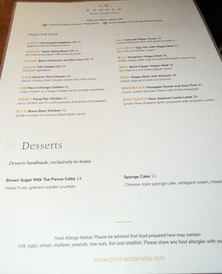 Menu photo 4 Donhao Danville, CA